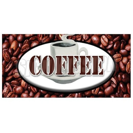 COFFEE Decal Shop House Sign Cafe Beans Hot Machine New Cart Trailer Stand